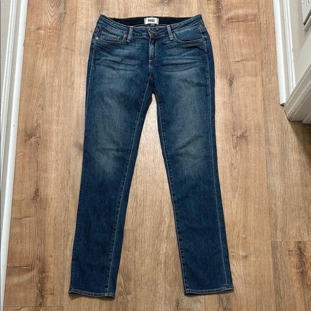PAIGE | Jimmy Jimmy Medium Wash Stretch Denim Skinny Jeans, Tiger Lilly, Size 25